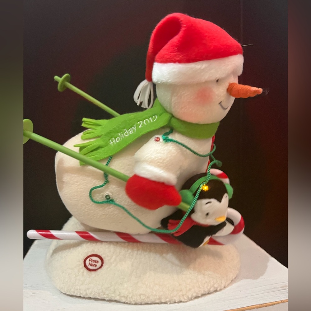 Hallmark Jingle Pals Swooshin Duo 2012 Singing Musical Skiing Snowman